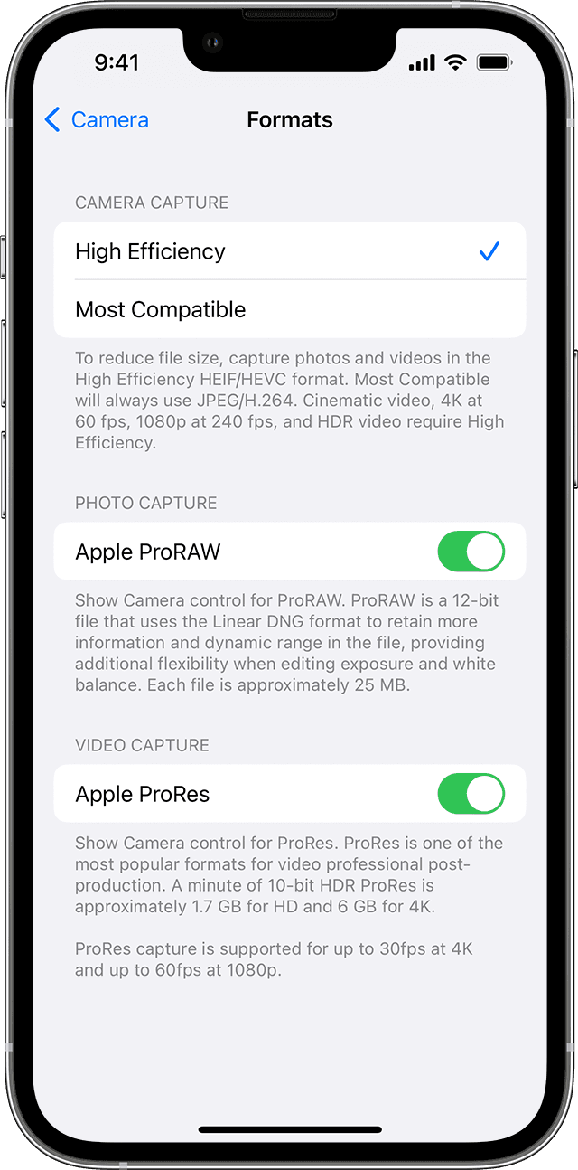 甘泉苹果13维修分享如何在 iPhone 13 Pro 机型中拍摄和管理 ProRes 视频 